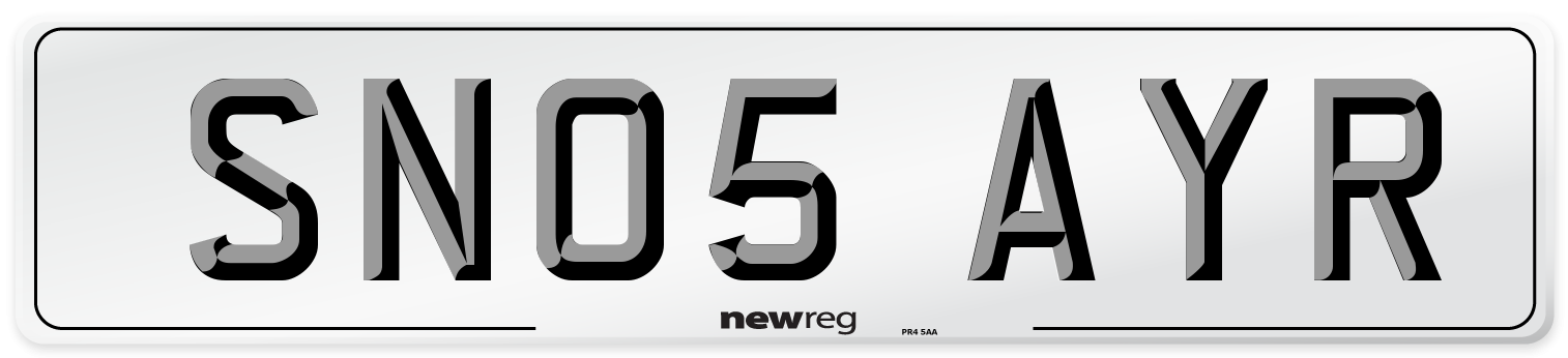 SN05 AYR Number Plate from New Reg